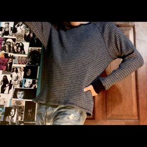 BLUE OVERSIZED MENS SWEATER